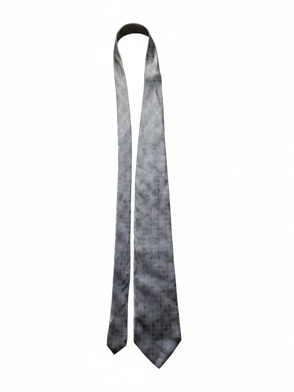 Barrington 100% Silk Gray Geometric Gray Men's Necktie / T02